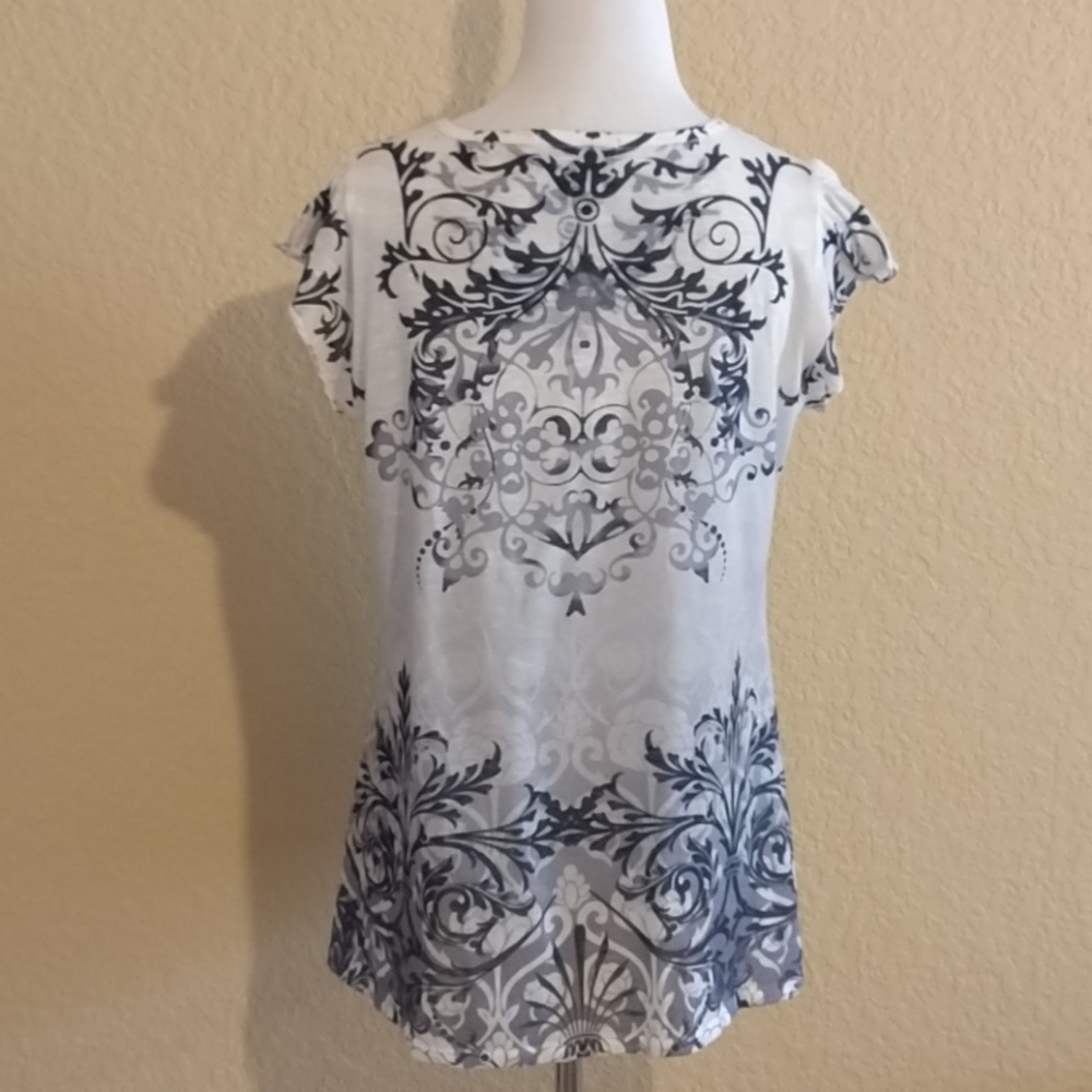 Unity World Wear Rhinestone Patterned Blouse - Picture 5 of 6
